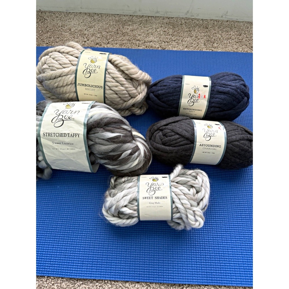 Yarn Bee 5-Skein Lot Art. #85,65,122 and 42 NEW-Discontinued